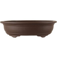 Bonsai pot 49x40x13cm dark-brown oval unglaced