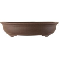 Bonsai pot 63.5x51x15cm dark-brown oval unglaced