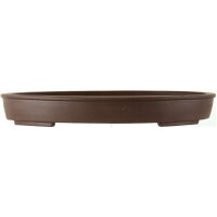 Bonsai pot 52x41x7cm dark-brown oval unglaced
