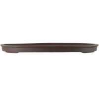 Bonsai pot 62x43x4cm dark-brown oval unglaced