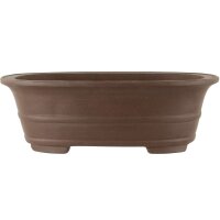 Bonsai pot 45.5x37x15cm dark-brown oval unglaced