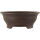 Bonsai pot 26.5x26.5x10.5cm dark-brown round unglaced