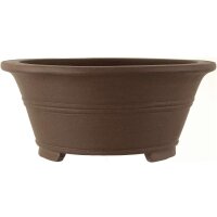 Bonsai pot 37.5x37.5x16.5cm dark-brown round unglaced