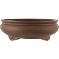Bonsai pot 46x46x16cm brown round unglaced