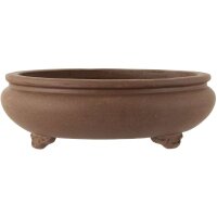 Bonsai pot 30.5x30.5x10.5cm brown round unglaced