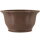 Bonsai pot 26x26x14cm dark-brown round unglaced