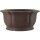Bonsai pot 33.5x33.5x16.5cm dark-brown round unglaced