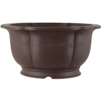 Bonsai pot 38.5x38.5x19.5cm dark-brown round unglaced
