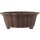 Bonsai pot 29.5x29.5x11.5cm dark-brown round unglaced