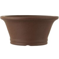 Bonsai pot 24x24x11.5cm dark-brown round unglaced