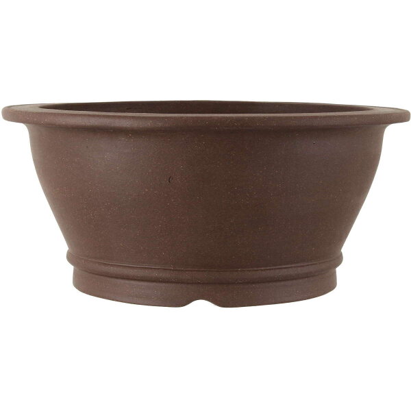 Bonsai pot 35.5x35.5x15.5cm dark-brown round unglaced