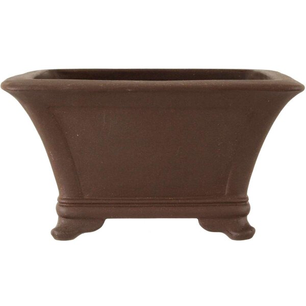 Bonsai pot 30.5x30.5x16cm dark-brown square unglaced