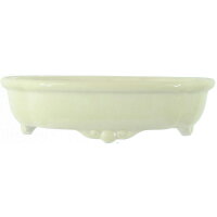 Bonsai pot 33x27x9cm white lotus Shape glaced