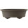 Bonsai pot 40.5x31.5x12.5cm dark-grey oval unglaced