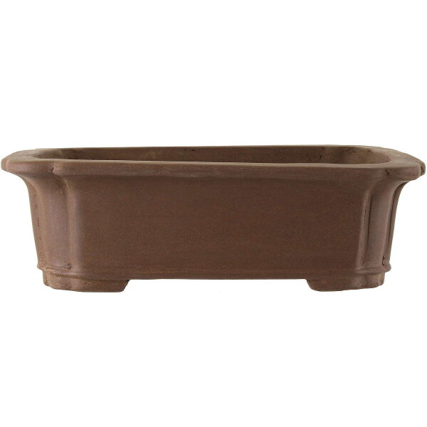 Bonsai pot 40.5x31x12.5cm dark-brown rectangular unglaced
