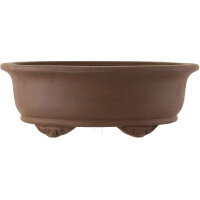 Bonsai pot 41x32x14.5cm dark-brown oval unglaced