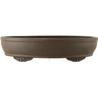 Bonsai pot 50x36x12cm dark-grey oval unglaced