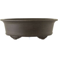 Bonsai pot 50x40x16cm dark-grey oval unglaced