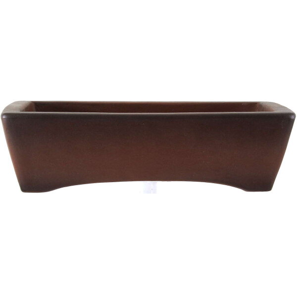 Bonsai pot 29.5x20x8cm antique-brown rectangular unglaced