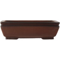 Bonsai pot 33.5x21x10cm antique-brown rectangular unglaced