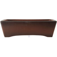 Bonsai pot 40.5x28x11.5cm antique-brown rectangular unglaced