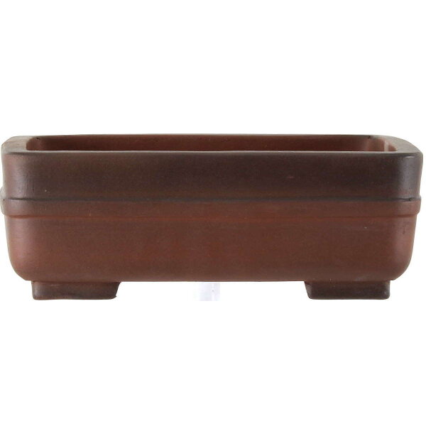 Bonsai pot 28x21x10cm antique-brown rectangular unglaced