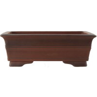 Bonsai pot 37x25.5x12.5cm antique-brown rectangular unglaced