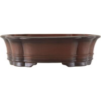 Bonsai pot 41x35x12cm antique-brown other shape unglaced