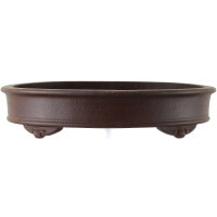 Bonsai pot 50x41x10.5cm antique-brown oval unglaced
