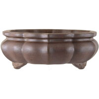 Bonsai pot 32x32x12.5cm antique-grey round unglaced