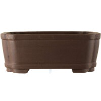Bonsai pot 48.5x38x18.5cm dark-brown rectangular unglaced
