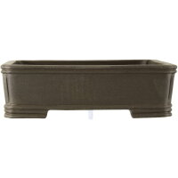 Bonsai pot 40x30.5x12cm grey rectangular unglaced