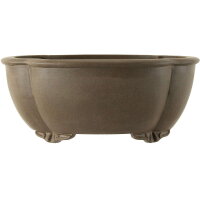 Bonsai pot 40x32x16.5cm grey lotus Shape unglaced