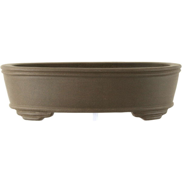Bonsai pot 42x32x12cm grey oval unglaced