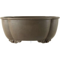 Bonsai pot 50.5x41x20.5cm grey lotus Shape unglaced