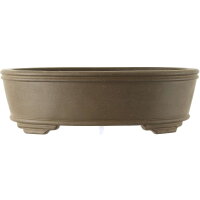 Bonsai pot 51x41x15cm grey oval unglaced