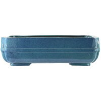 Bonsai pot 40x29x11.5cm light-blue rectangular glaced