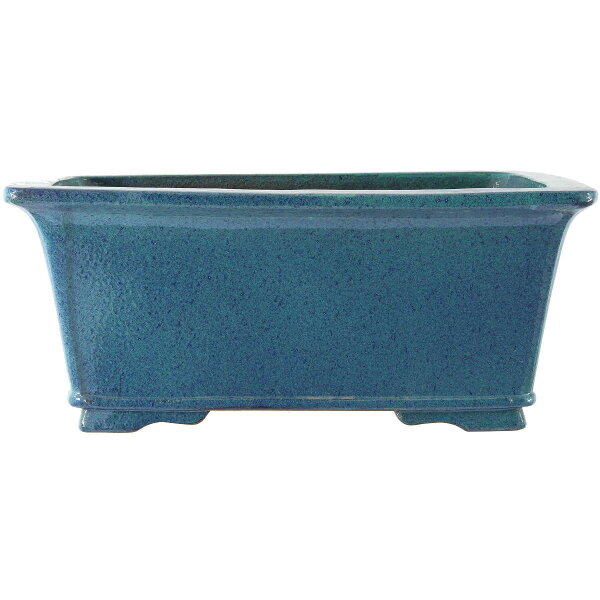 Bonsai pot 43.5x30.5x18cm light-blue rectangular glaced