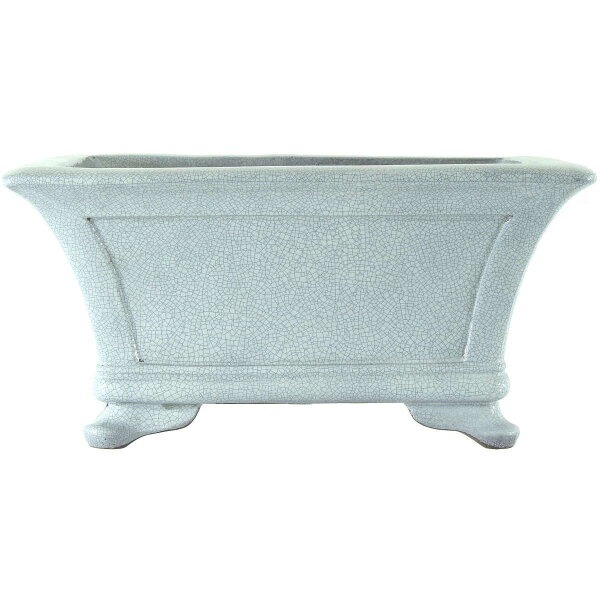 Bonsai pot 46x37.5x23cm white rectangular glaced