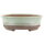 Bonsai pot 18x17,5x6cm light green round glaced