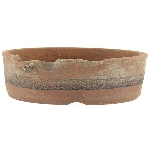 Bonsai pot 17x17x5cm brown other shape unglaced