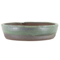 Bonsai pot 21x20,5x5,5cm sea green other shape glaced