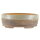 Pot à bonsaï 21x18,5x7,5cm gris clair ovale en grès émaillé