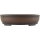 Bonsai pot 34.5x27.5x8.5cm antique-brown oval unglaced