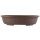 Bonsai pot 40.5x32.5x9cm dark-brown oval unglaced
