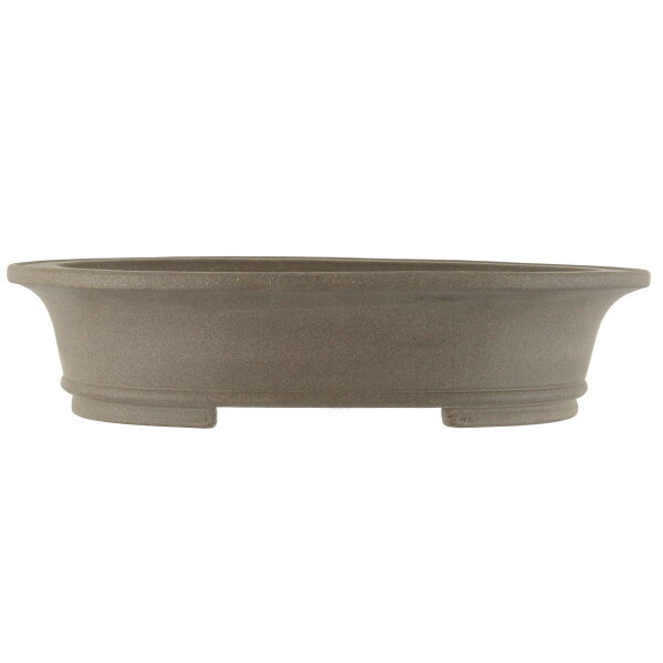 Bonsai pot 40.5x33x9cm grey oval unglaced