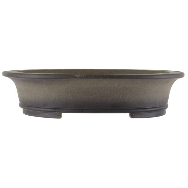 Bonsai pot 40.5x33x9.5cm antique-grey oval unglaced