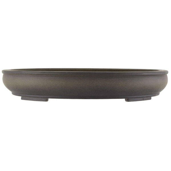 Bonsai pot 41.5x33x7cm antique-grey oval unglaced