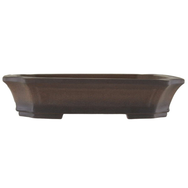 Bonsai pot 37.5x31x8cm antique-brown rectangular unglaced