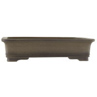 Bonsai pot 40.5x31.5x9.5cm antique-grey rectangular unglaced